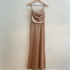 Chic Tan velvet‎ Maxi Dress size XS